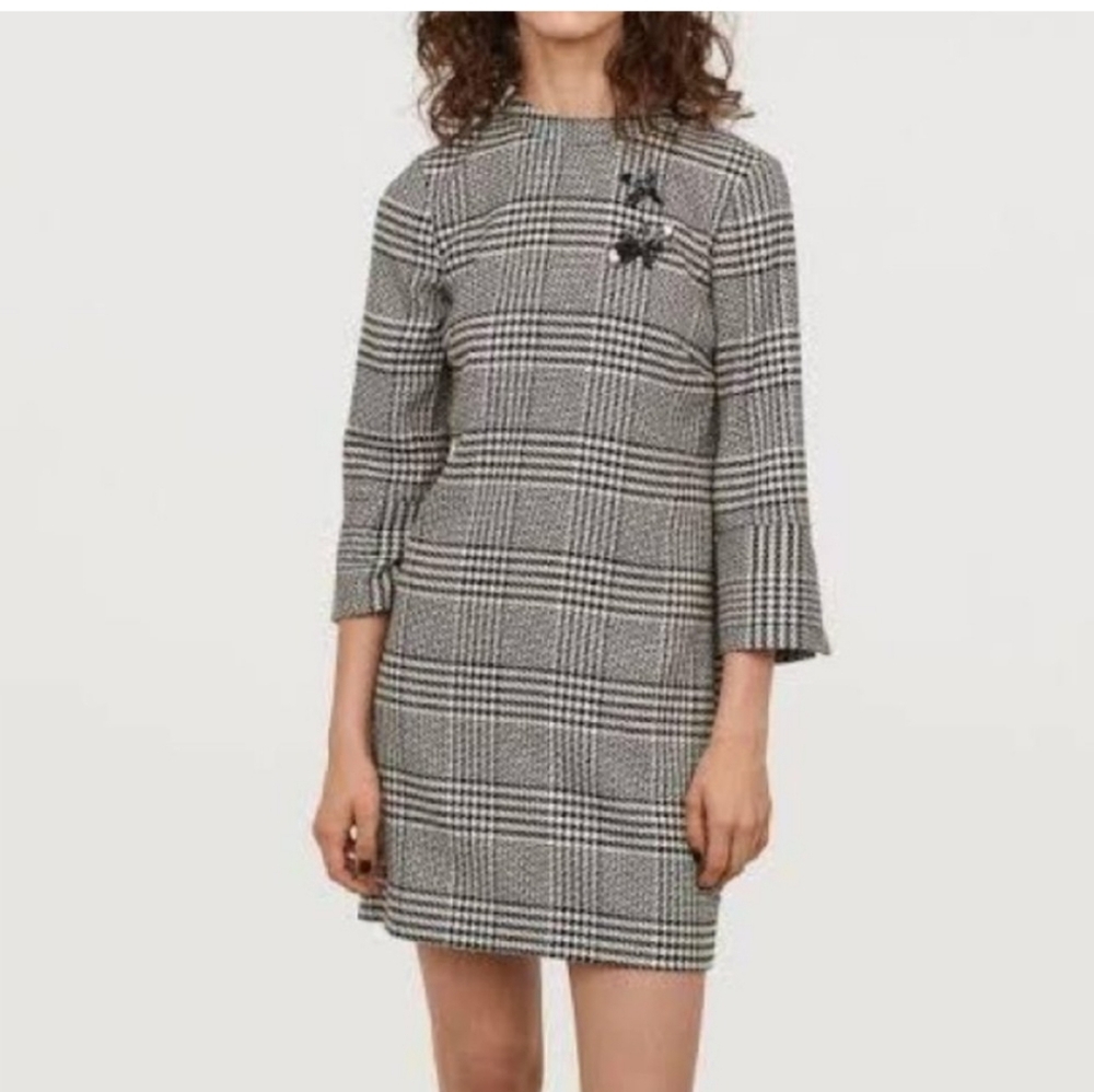 H&M Houndstooth Mini Dress & Pants Set